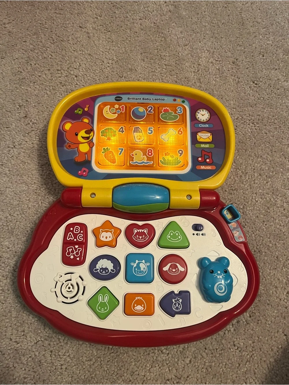 Baby Laptop Kids Toy - Red & Yellow Educational Playset